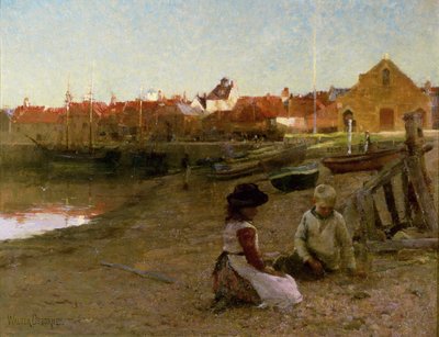 Spielen auf dem Kies, 1885 von Walter Frederick Osborne